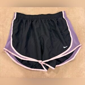 Nike Women's Black and Pink Athletic Shorts